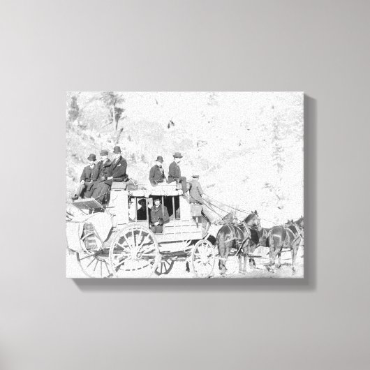 「デッドウッド・コーチ」の写真に座っている男性 キャンバスプリント (正面)