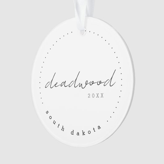 デッドウッド、サウスダコタSD旅行統一された州 オーナメント (正面)