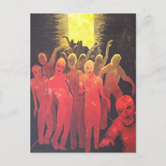 デッドエンドゾンビホード ダークホラーアート ポストカード (正面)