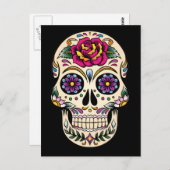 デッドシュガースカルの日バラ葉書 ポストカード (正面/裏面)