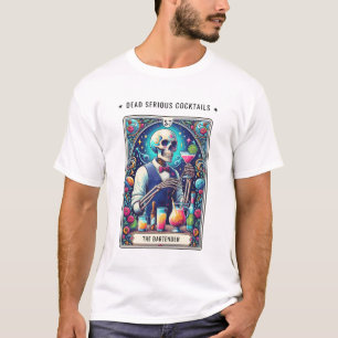 デッドシリアス・カクテルズ タロットバーテンダー スケルトン Tシャツ