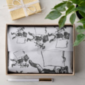 デッドスケルトンのエッチングのデカップコラージュの日 薄葉紙 (ギフト)