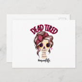 デッドタイヤードマムライフスケルトンメッセイブンバンダナ ポストカード (正面/裏面)