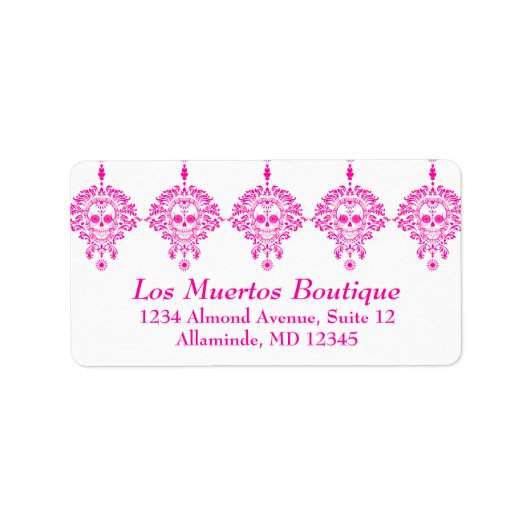 デッドダマスク – カスタムスカル住所 シール (正面)