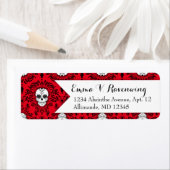 デッドダマスク – カスタムスカル差出人住所 ラベル (インサイチュ)