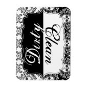 デッドダマスク – 清潔/汚れたキッチンマグネット マグネット (縦)