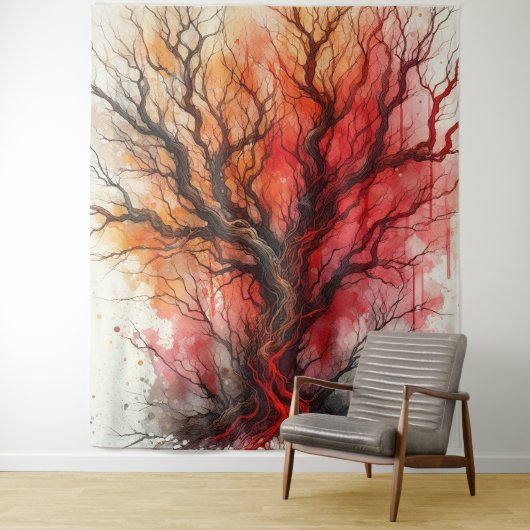 デッドツリー2 – 水彩 タペストリー (インサイチュ)