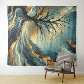 デッドツリー5 – 水彩 タペストリー (インサイチュ(横))