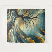 デッドツリー5 – 水彩 タペストリー (正面(横))