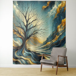 デッドツリー5 – 水彩 タペストリー