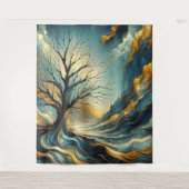 デッドツリー5 – 水彩 タペストリー (正面)