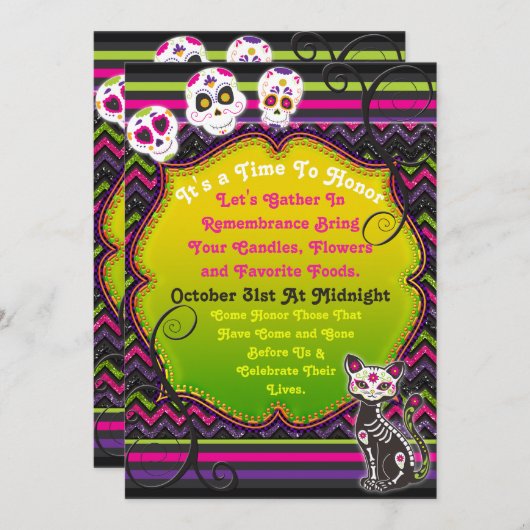 デッドディアデロスムエルトスカラカス招待状 招待状 (正面/裏面)