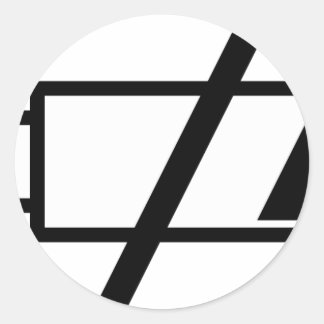 デッドバッテリーステッカー ラウンドシール