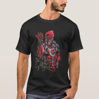 デッドプール 銃を吸う グラフィックTシャツ Tシャツ