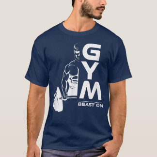 デッドライフデーモンビーストオンジムモチベーションFitne Tシャツ