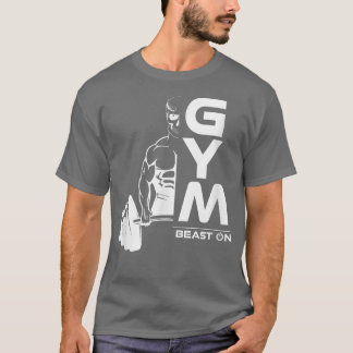 デッドライフデーモンビーストオンジムモチベーションFitne Tシャツ