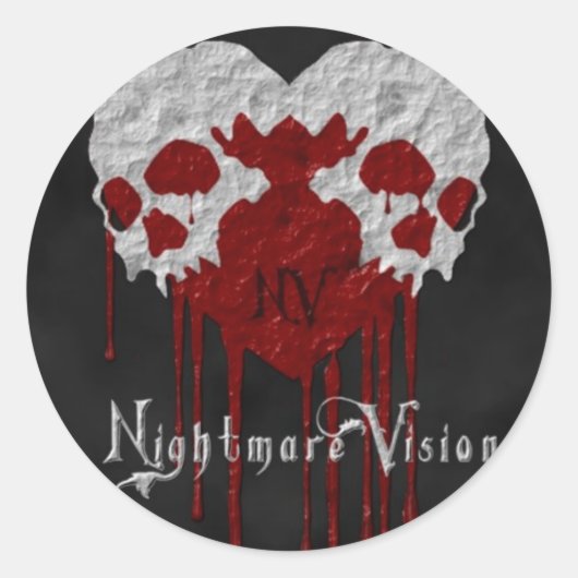 デッドラブステッカー ラウンドシール (正面)