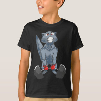 デッドリフティングキャットウエイトリフターズジムトレーニングボディブイ Tシャツ