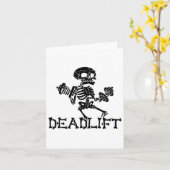 デッドリフトハロウィーンスケルトントレーニングボディビルG カード (黄色い花)
