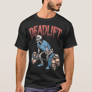 デッドリフト スカル スケルトン 筋トレ パワーリフティング ジム L Tシャツ