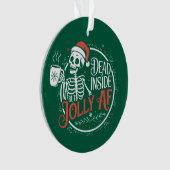 デッド内側がAfすてきスカルサンタクロースクリスマス オーナメント (正面)