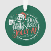 デッド内側がAfすてきスカルサンタクロースクリスマス オーナメント (正面)
