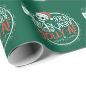 デッド内側がAfすてきスカルサンタクロースクリスマス ラッピングペーパー (ロールコーナー)