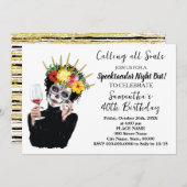 デッド・ガールズ・ナイト・アウト・ハロウィーン誕生日 招待状 (正面/裏面)