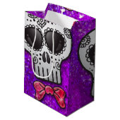 デッド・シュガーの日スカルパープグラデーションルグリッター ミディアムペーパーバッグ (裏面アングル)