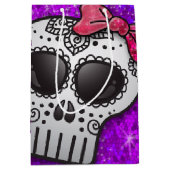 デッド・シュガーの日スカルパープグラデーションルグリッター ミディアムペーパーバッグ (正面)