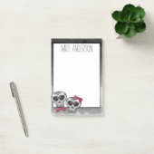 デッド・シュガーの日スカルホットピグラデーションンクグリッター ポストイット (オフィス)