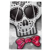 デッド・シュガーの日スカルホットピグラデーションンクグリッター ミディアムペーパーバッグ (裏面)