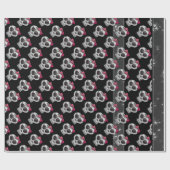 デッド・シュガーの日スカルホットピグラデーションンクグリッター ラッピングペーパー (フラット)