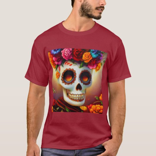 デッド・シュガーの日スカル4 Tシャツ (正面)