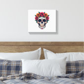 デッド・シュガースカルの日 – Dia de los Muertos S キャンバスプリント (インサイチュ (寝室))