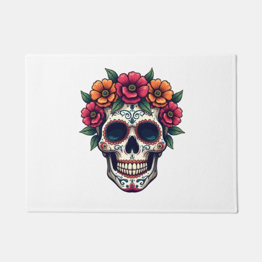 デッド・シュガースカルの日 – Dia de los Muertos S ドアマット (正面)