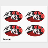 デッド・シュガースカルガールの日 – 赤 楕円形シール (シート)