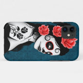 デッド・シュガースカルガールの日 – 青 Case-Mate iPhoneケース (裏面(横))