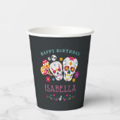 デッド・シュガー・スカルパーソナライズされた誕生日 紙コップ (裏面)