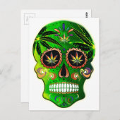 デッド・シュガー・スカル・ウィード・シャツ ポストカード (正面/裏面)