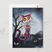 デッド・シュガー・スカル・キャットの日 ポストカード (正面/裏面)