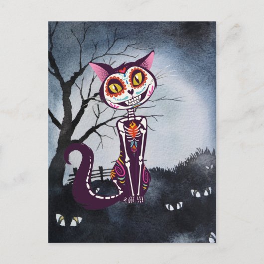 デッド・シュガー・スカル・キャットの日 ポストカード (正面)