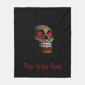 デッド・シュガー・スカル フリースブランケット (正面)