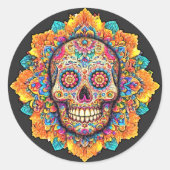 デッド・シュガー・スカル ラウンドシール (正面)