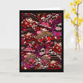 デッド・ドードルズ・ディアデ・ロス・ミュートスの日 カード (黄色い花)