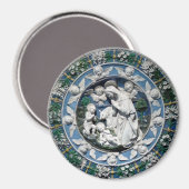 デッラ・ロッビア作『聖母子を愛でるマドンナ』 マグネット (正面/裏面)