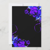 デッ白熱［赤熱］光を放つドガールパープルバラハローウィンパーティ 招待状 (裏面)