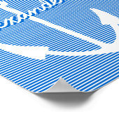 デッ航海のクウォールポスター |パーソナル化可能ないかり ポスター (角)