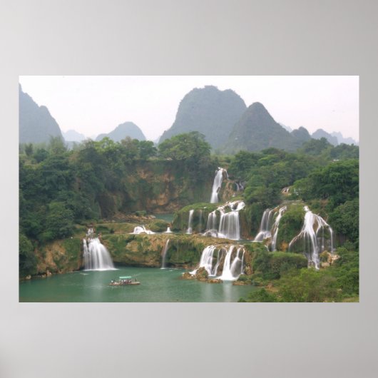 デティアンウォーターフォール中国額写真プリント ポスター (正面)