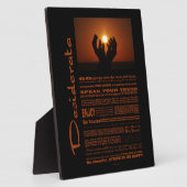 デデデラタ祈の詩のサンサント フォトプラーク (側面)